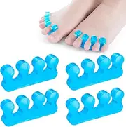 Sibba 4 Pcs Gel Toe Separator, Toe Separators Spacers Pedicure, Repeatable Washable Toenail Dividers for Men and Women, Gel Nail Polish Toe Spacers Application for Pedicure Manicure Nail Art