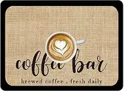 Coffee Machine Mat - Anti-Slip Absorbent Coffee Station Mat | Coffee Bar Accessories Bottom Rubber Pattern Design for Kitchen Counter
