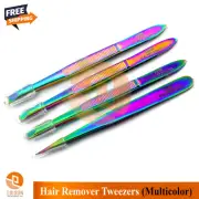 Hair Remover Plucking Tweezers Multicolor Eyebrow Eyelash Extension Beauty Tools