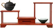 Solid Wood Chinese Style Small Antique Shelf Duobao Pavilion Purple Clay Pot Cup Display Rack Antique playthings,B