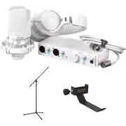Arturia MiniFuse Recording Pack White Bundle w/ Headphone Holder & Mic Stand KIT