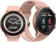Ryze Flex Smart Watch - 25 Built-in Sports Modes - Acitivty Trackers, Heart Rate, Blood Oxygen and Blood Pressure Monitor - Waterproof Smart Watches for Men and Women, Pink/White
