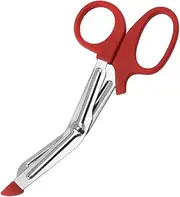 QYINXIU Trauma Shears, (16.5cm) 6.5'' Bandage Scissors Set, Medical Scissor, First Aid Scissors, Nurse Scissors (Red)