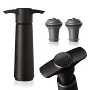 Vacu Vin Wine Saver Pump Black with Vacuum Wine Stopper - Keep Your Wine Fres...