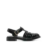 [Prada] Prada Leather Fisherman Sandals 36 IT BLACK