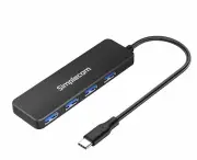 Simplecom CH340 Compact USB-C to 4 Port USB-A Hub USB 3.2 Gen1