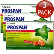 3 x Prospan Chesty Cough Relief Soft Lozenges Non Drowsy Sugar Free 20 Pack