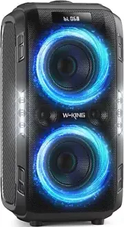 W-KING 250W PEAK Party Large Bluetooth Speaker Loudest Boom Box/Massive 120dB/12