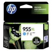Genuine HP 955XL Cyan Ink Cartridge (L0S63AA) - 1,600 Prints