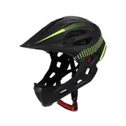 Children Detachable Full Face Bicycle / Mountain Road Bicycle Safety Helmet with Tail Light Black yellow_Head circumference (42-52cm)