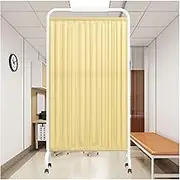 Folding Medical Privacy Screen,Privacy Screen with Wheels,Single Panel Protective Screens Divider,Ward/Beauty Salon/Health Hall Standing Door Partition(Blue,4-Panel)