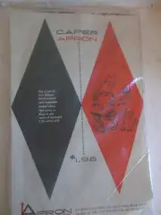 Vintage-1950's/60's "CAPER APRON" Barbcue Dog & Chef-Retro-UNUSED! Urbana, Ill