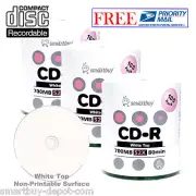 300-Pack SmartBuy Blank CD-R 52X 700MB/80Min White Top Surface Record Media Disc