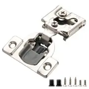 50 Pack 1/2” Overlay 3D Soft Close Hinges for Face Frame Kitchen Cabinet, 3 W...
