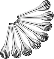 AUTSUPPL Cooking Slotted Spoon Set 304 Stainless Steel Fish Roe Colander Multipurpose Serving Spoon for Home