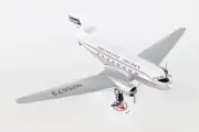 FLIGHT MINATURE (LP5346) CONTINENTAL DC-3 1:100 SCALE MODEL W/GEAR & STAND