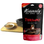 WITH ADDED 5 SPICE - TERIYAKI 100% Premium Aust Dried BEEF JERKY - 85g 100g 1kg