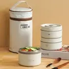 1/2/3/4pcs 420ml/550ml Lunch Storage Box Round Shape Container Bento School Kids