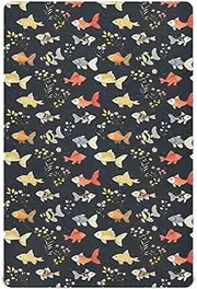 Fitted Crib Sheets for Boys Girls Soft Nursery Bed Sheet for Cribs and Toddler Beds 52x28in Cartoon Sweet Fish