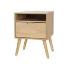 Bedside Table Drawers Side Table Shelf Storage Cabinet Nightstand Gorr