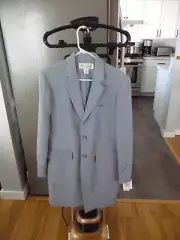 RENA ROWAN MODERN MINIMALIST CONTEMPORARY SILK LIGHT SKY BLUE DRESS/BLAZER 12
