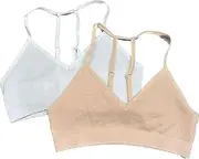 [Maidenform] Girls Bralette - Crop Cami Training Bras for Girls, 2 Pack