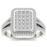 10K White Gold Diamond Engagement Wedding Ring Size 8 (0.5ct/SI2,H-I)