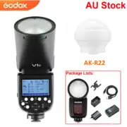 Godox V1-C V1C Round Head Camera Flash Speedlite For Canon + AK-R22 Diffuser