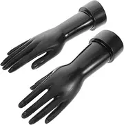 SOESFOUFU 2pcs Hand Model Props Gloves Hand Ring Holder for Jewelry Hand-shaped Ring Display Stand Mannequin Jewelry Holder Polyethylene (pe) White