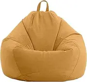 UYSOFRCV Premium Corduroy Bean Bag Cover (No Filling) for Kids Teens Adults Living Room Recliner Sofa Gamer Chair Indoor Lazy Lounger,Light Brown,90 * 110cm