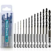 Hex Shank Cobalt Metric Drill Bit Set 15 PCS (1.5mm-8mm), Quick Change High...