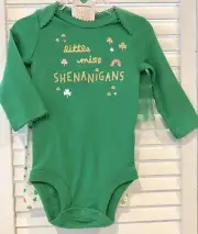 2 PIECES - LIL’ MISS SHENANIGANS BABY GIRL Set 3 Month IRISH Green Infant Outfit
