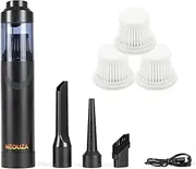NEOUZA Handheld Vacuum Cleaner, Coffee Powder Dust Cleaner, Bar Counter Brush,Coffee Brush, High Suction Mini Home Appliances Cleaning Tools (4 Filters)