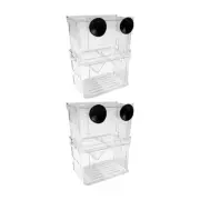 2 Pcs Fry Hatching Box Fish Tank Hatchery Aquarium Breeding Baby