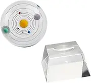 ORFOFE 1Set Decorative Solar System Crystal Ball Model with Premium Base Ornament for Classmates Family and Friends Unique Desktop Adornment for Daily Scenes and Parties