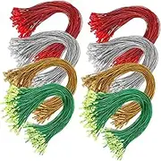 SEWOART 400pcs Snap Locking Ropes for Christmas Ornaments Reusable Fasteners for DIY Decorations Christmas Party Supplies Easy Hanging