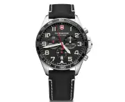 Victorinox Chronograph 241852 Black Leather Unisex Watch