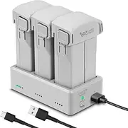 Hanatora Battery Charger for DJI Mini 4 Pro,Mini 3,Mini 3 Pro Drone, Charging Three Batteries in Sequence