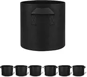 6 Pack 10 Gallon Plant Grow Bags with Reinforced Handles, 40*40*30CM (38 Litre) Heavy Duty Thickened Nonwoven Fabric Pots, Potato Grow Bags, 300G Breathable Plant Fabric Bags, Potato Plant Pots (6)