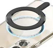 Sinjimoru for MagSafe Sticker, Magnetic Ring for Phone Case, Adaptor for MagSafe Magnet, 1000g Magnet Strength, Wireless Charging, M-Plate Black