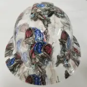 Full Brim Hard Hat Custom Hydro Dipped AMERICAN BASS FISHERMAN USA PROUD