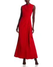 Aqua Draped Gown - Exclusive