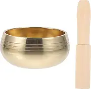Kisangel 1 Set Meditation Singing Bowl Yoga Sound Bowl with Mallet for Relaxation Deep Meditation and Peaceful Mindfulness