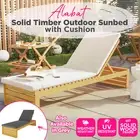 Outdoor Garden Sun Lounger Sunbed Daybed Pad Cushion Fabric