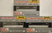 Vintage 80s TONE MASTER CASSETTE TAPE low noise 60 MINUTE NWT 3 tapes