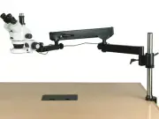 Amscope 3.5-90X Trinocular Stereo Zoom Microscope+Articulating Arm+144 LED Light