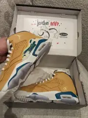 Jordan Big Kid's Jumpman MVP Shoes, Twine/Sail/Geode Teal, 7 Big Kids US