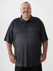 Big Mens Quick Dry Polo Black