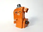 Creative Sculpture Vase. Art Statue Vase. Orange art objects. Clay Craft.