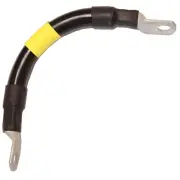 2/0 Black Battery Interconnect Cable 8" with 3/8" Lugs ASSEMBLED IN USA